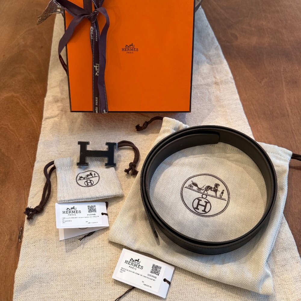 Men's Hermes Belt with H Buckle